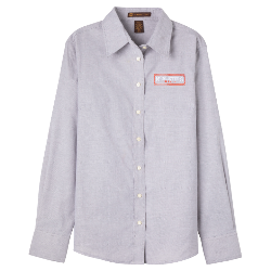 MC Ladies' LS Twill Shirt - Oxford Grey Thumbnail